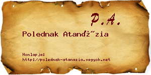 Polednak Atanázia névjegykártya